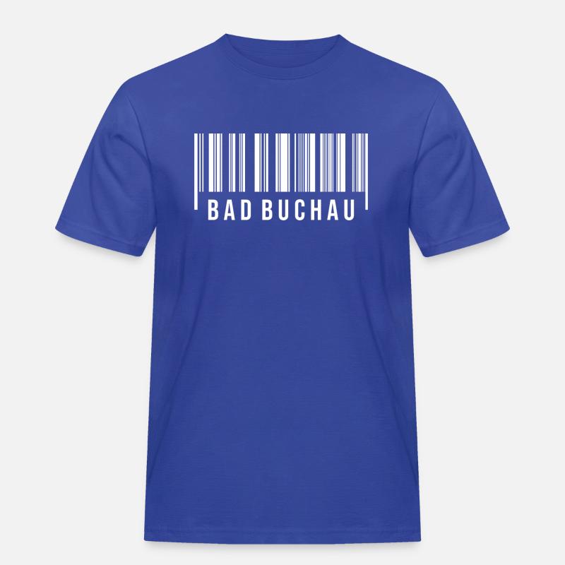 Schwabe Strichcode Bad Buchau - Männer Workwear T-Shirt - Royalblau