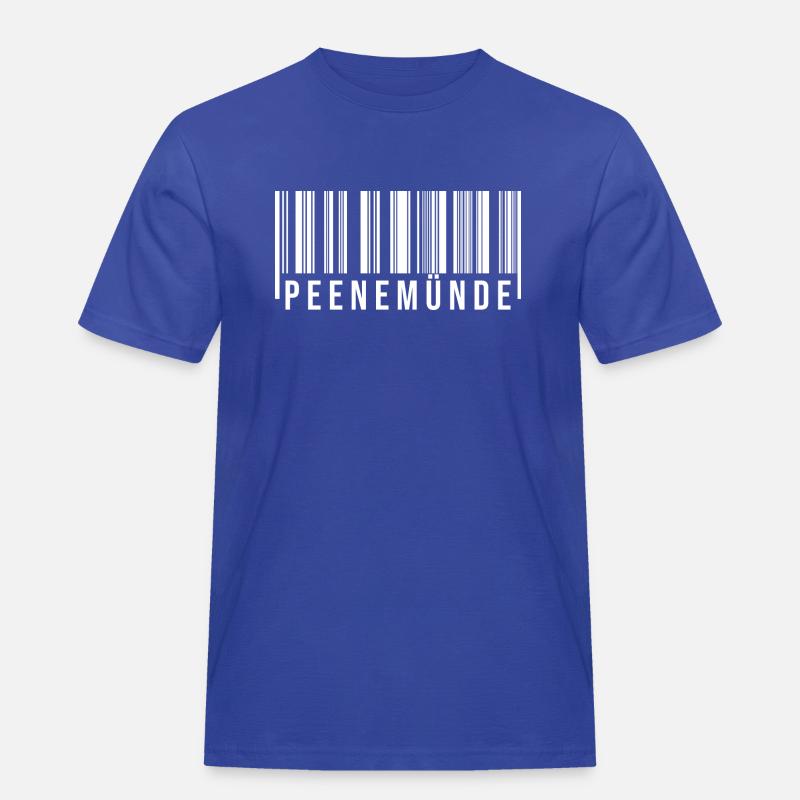 Peenemünde Strichcode - Männer Workwear T-Shirt - Royalblau