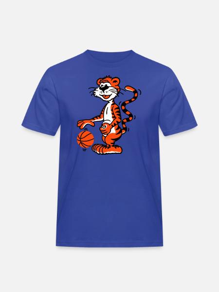 Basketballtiger - Männer Workwear T-Shirt - Royalblau