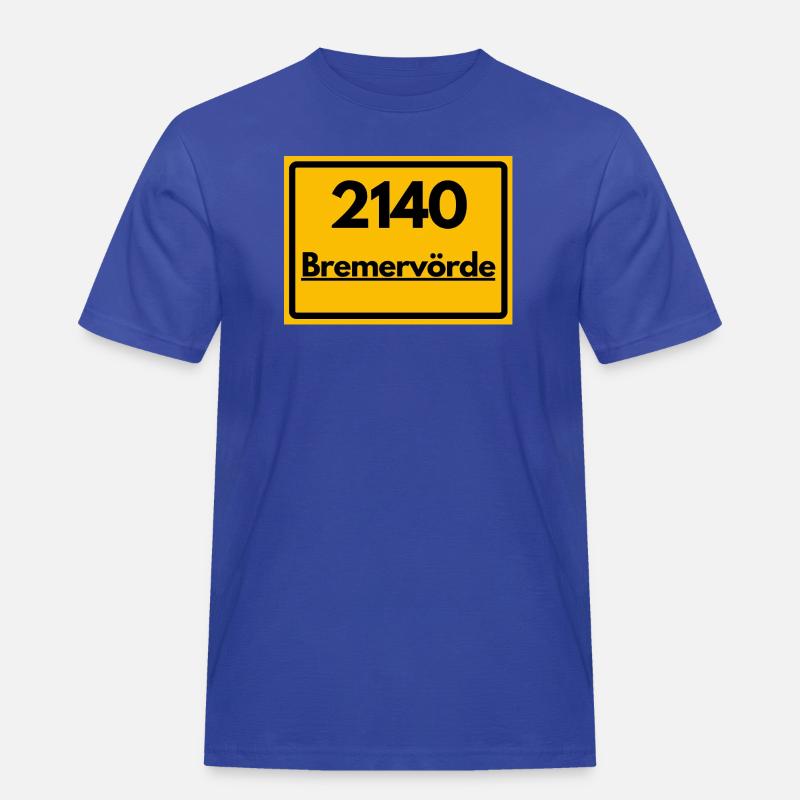 OLD POSTCODE POSTCODE RETRO 2140 BREMERVÖRDE - Men's Workwear T-Shirt - royal blue