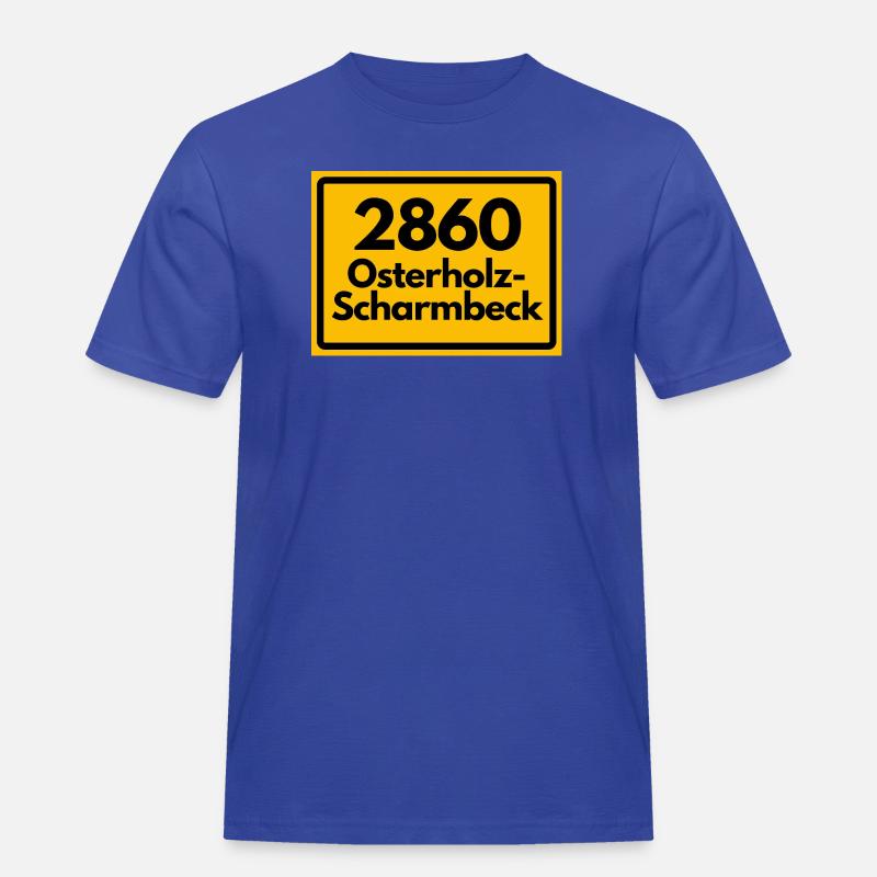 OLD POSTCODE POSTCODE 2860 OSTERHOLZ-SCHARMBECK - Men's Workwear T-Shirt - royal blue