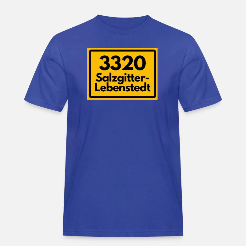 OLD POSTCODE POSTCODE RETRO 3320 SALZGITTER - Men's Workwear T-Shirt - royal blue
