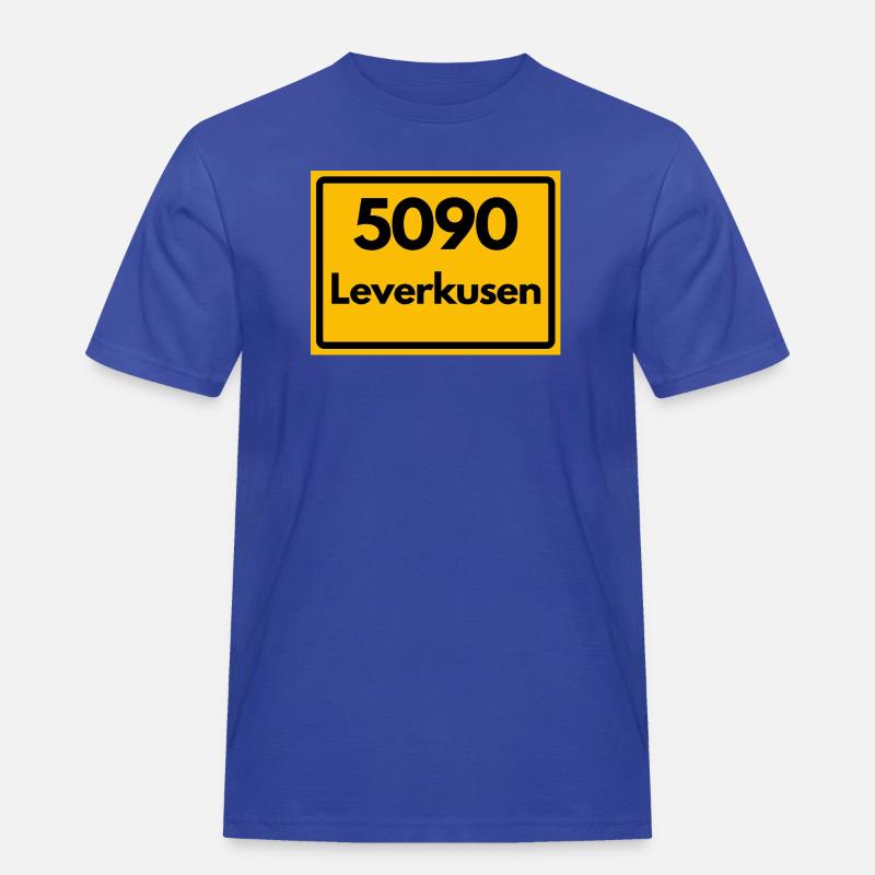 OLD POSTCODE POSTCODE RETRO 5090 LEVERKUSEN - Men's Workwear T-Shirt - royal blue