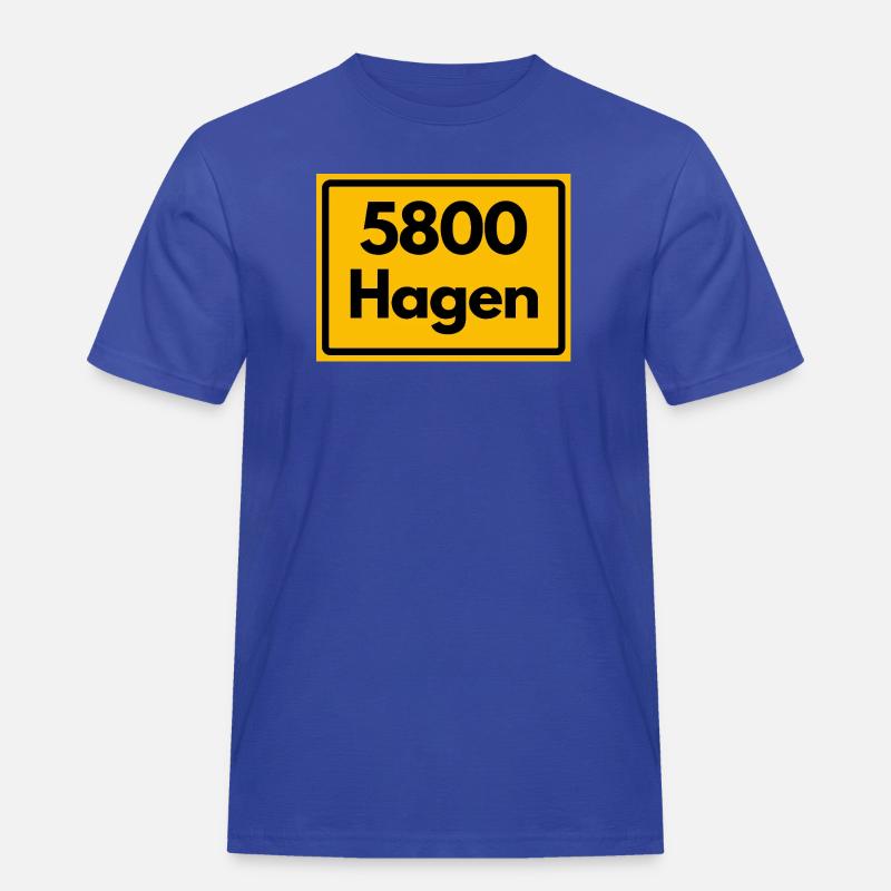 OLD POSTCODE POSTCODE RETRO 5800 HAGEN - Men's Workwear T-Shirt - royal blue