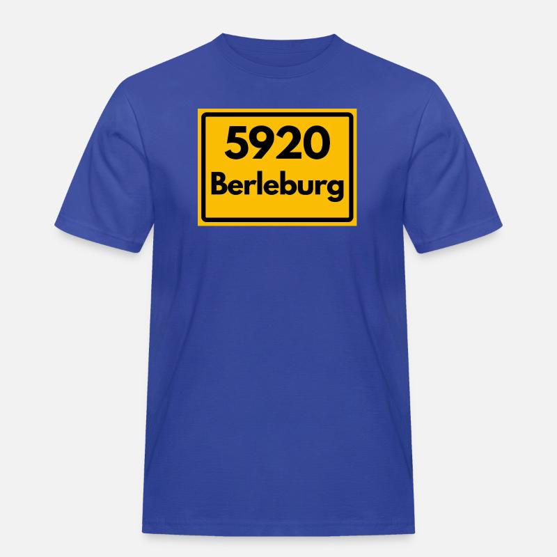 OLD POSTCODE POSTCODE RETRO 5920 BERLEBURG - Men's Workwear T-Shirt - royal blue