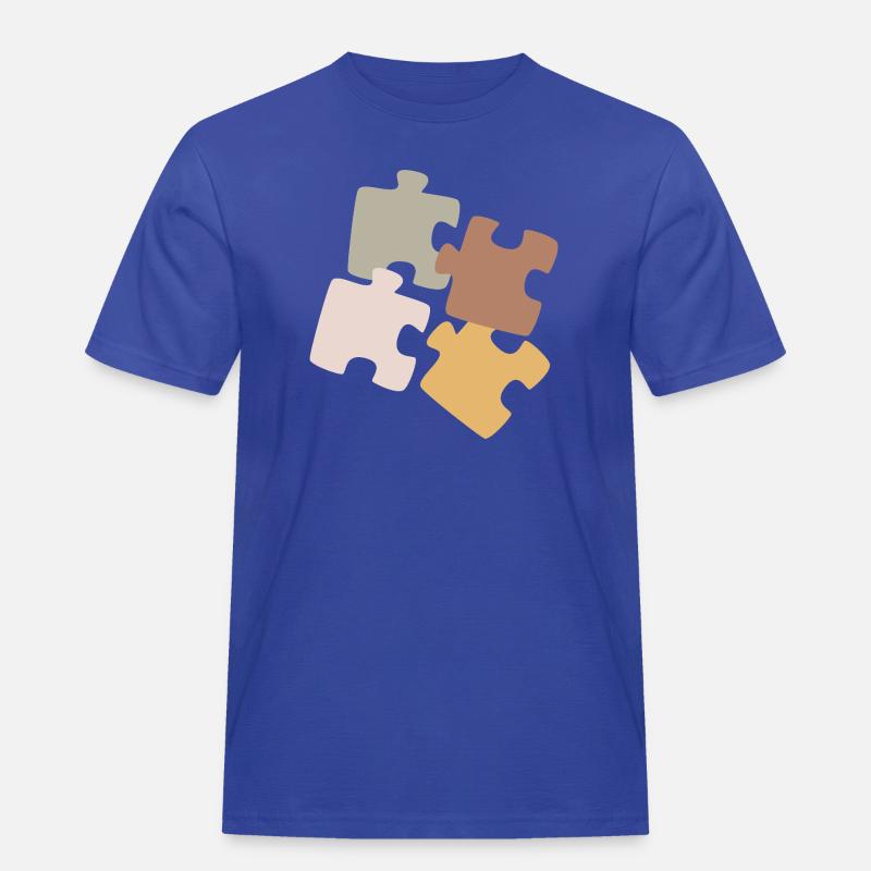 Puzzle Patchwork Vielfalt - Männer Workwear T-Shirt - Royalblau