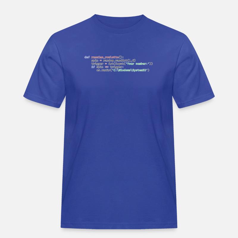 Python Russisches Roulette - Männer Workwear T-Shirt - Royalblau