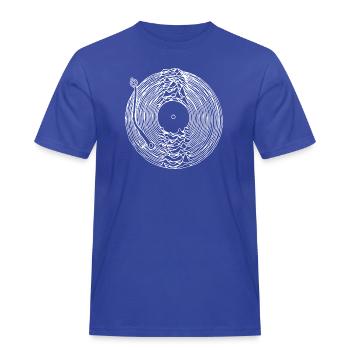 Weiß Vinyl Plattenspieler - Männer Workwear T-Shirt - Royalblau - Vorne - AI Model Male 178 light (178cm)