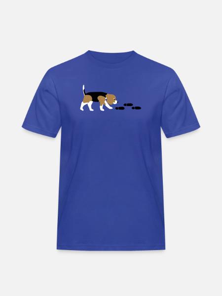 Beagle Mantrailer - Men's Workwear T-Shirt - royal blue
