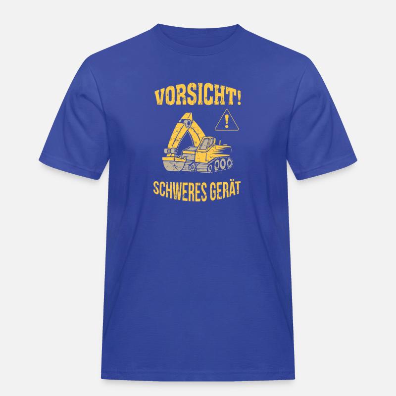 Bagger Baggerfahrer Baugeräteführer Schweres Gerät - Männer Workwear T-Shirt - Royalblau