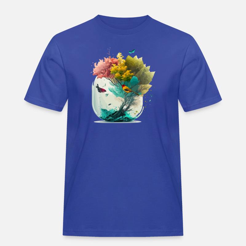 Der Miniaturwald - Männer Workwear T-Shirt - Royalblau