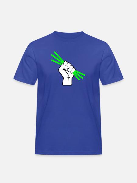 Leuchtstäbchen - Knicklicht - Faust - Männer Workwear T-Shirt - Royalblau