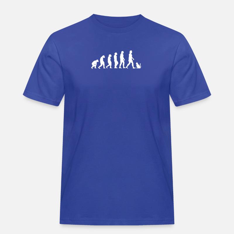 Katzen Evolution - Männer Workwear T-Shirt - Royalblau