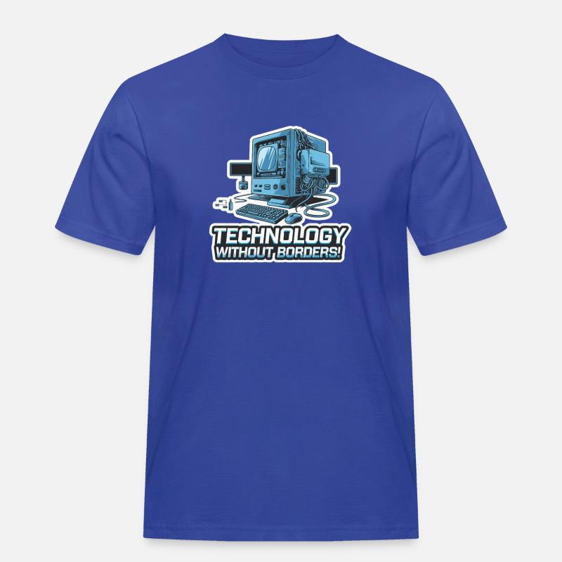 COMPUTER, WITHOUT BORDERS - Men's Workwear T-Shirt - royal blue