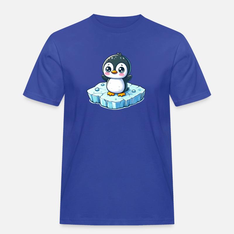 Pinguin, Schmelzendes Eis, Südpol - Männer Workwear T-Shirt - Royalblau