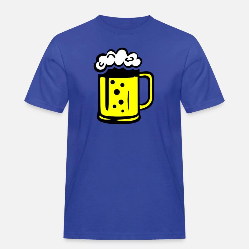 Bier Comic - Männer Workwear T-Shirt - Royalblau