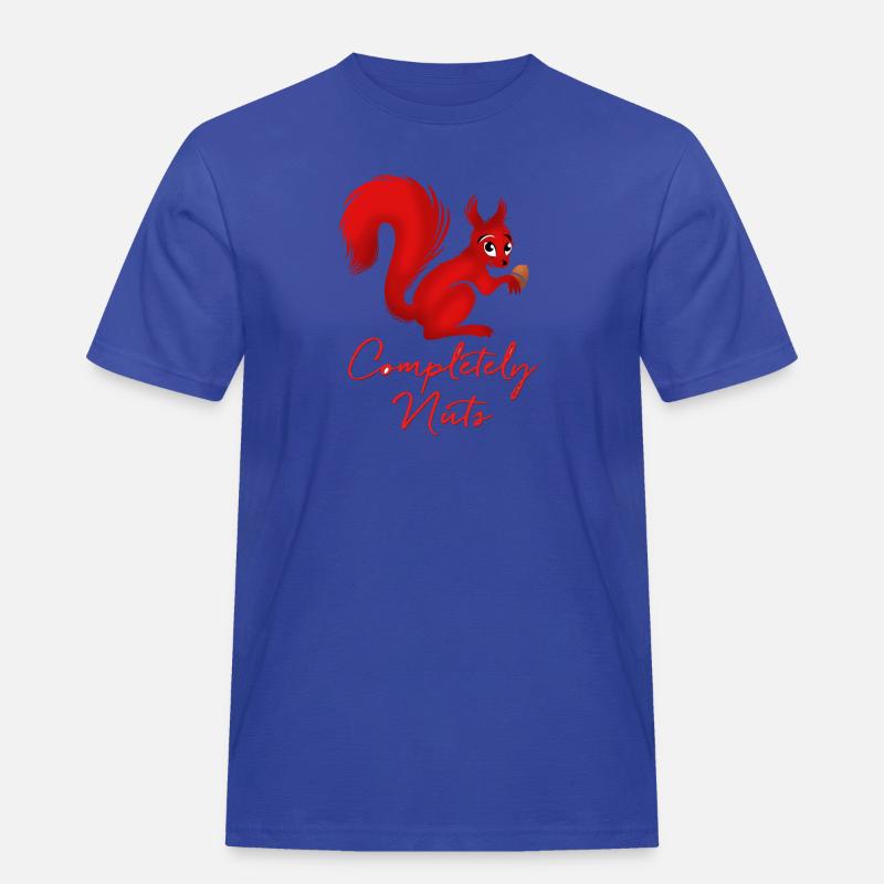 completely nuts - the crazy squirrel - Männer Workwear T-Shirt - Royalblau