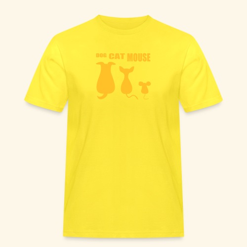dog cat mouse - Männer Workwear T-Shirt