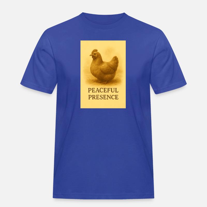 Stille Hühnerpräsenz - Männer Workwear T-Shirt - Royalblau