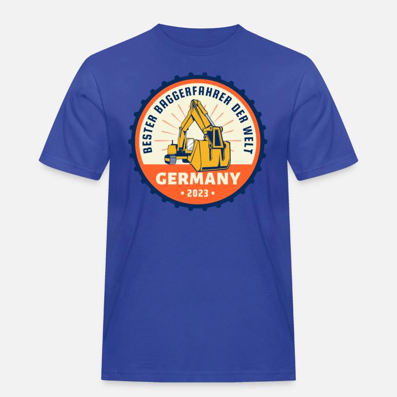 BESTER BAGGERFAHRER DER WELT - Männer Workwear T-Shirt - Royalblau