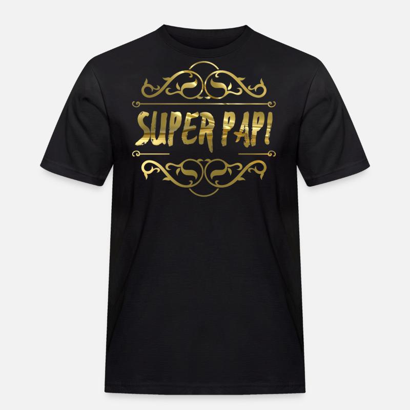 Super Papi - Männer Workwear T-Shirt - Schwarz