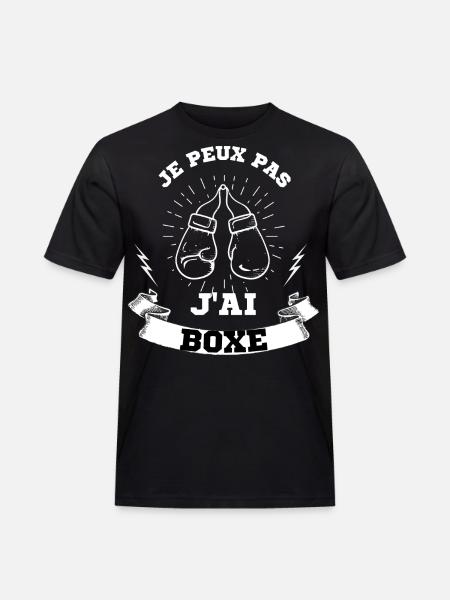 JE PEUX PAS J'AI BOXE - T-shirt Workwear homme - noir