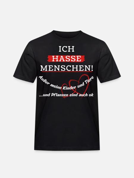 I hate people! - Men's Workwear T-Shirt - black