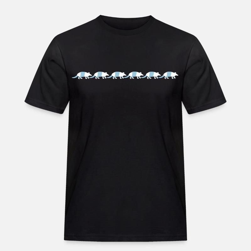 Gürteltierparade Vektor - Männer Workwear T-Shirt - Schwarz