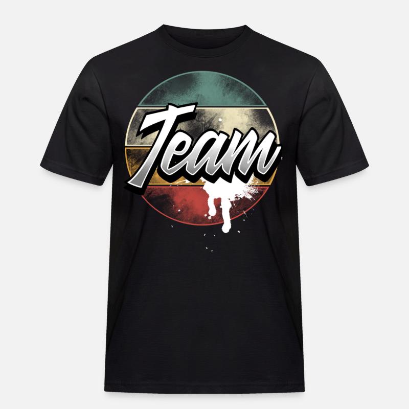 Team - Männer Workwear T-Shirt - Schwarz