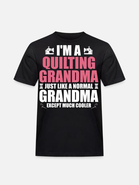 Jeg er en quiltende bestemor akkurat som en vanlig bestemor - Workwear T-Shirt for menn - svart