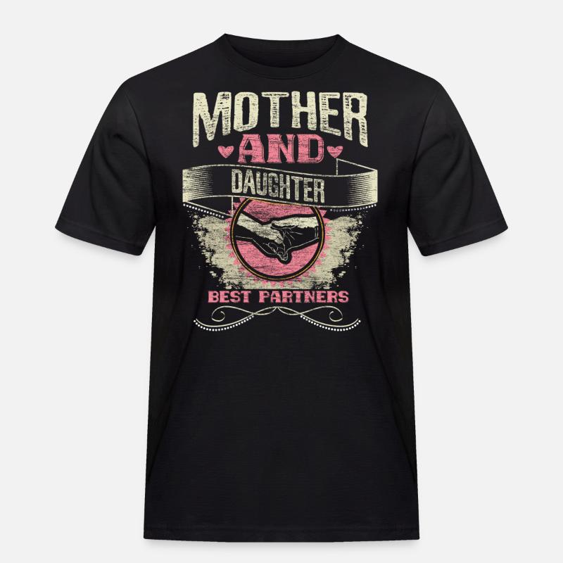 Mutter Tochter Beste Freunde Eltern - Männer Workwear T-Shirt - Schwarz