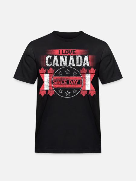Kanada Schnee Herkunft Geschenkidee - Männer Workwear T-Shirt - Schwarz