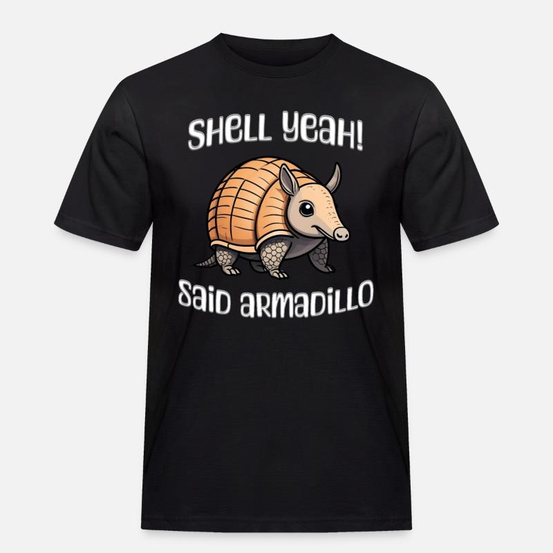 Shell: Ja, sagte Gürteltier - Männer Workwear T-Shirt - Schwarz