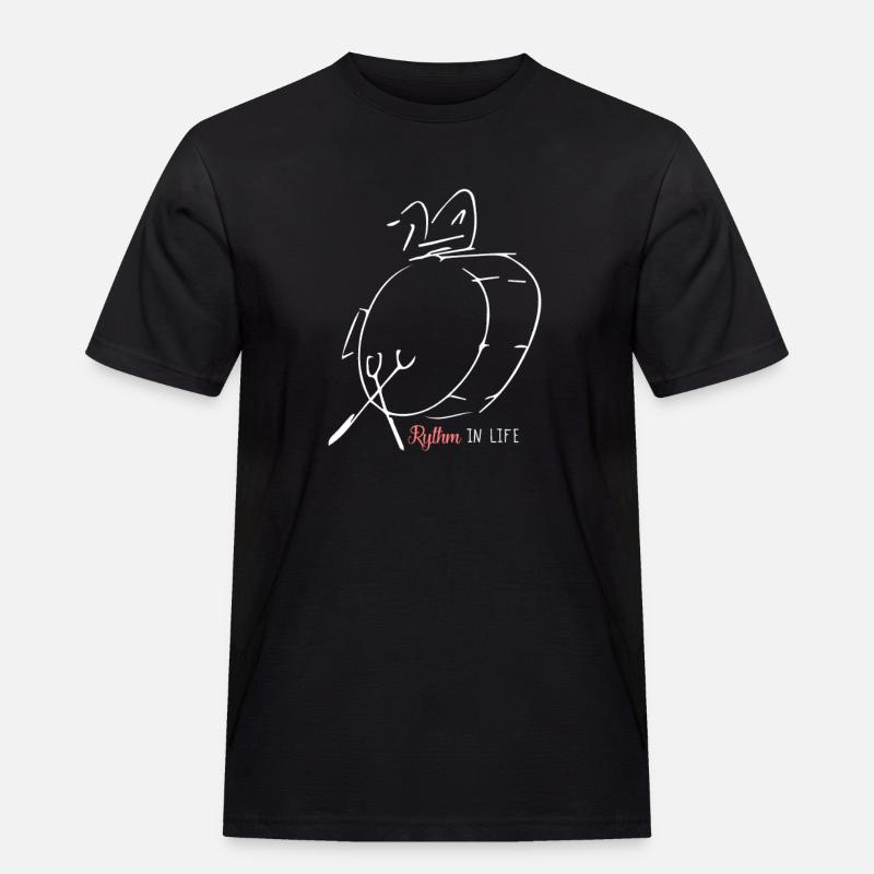 Musik Musiker Kopfhörer Geschenkidee - Männer Workwear T-Shirt - Schwarz