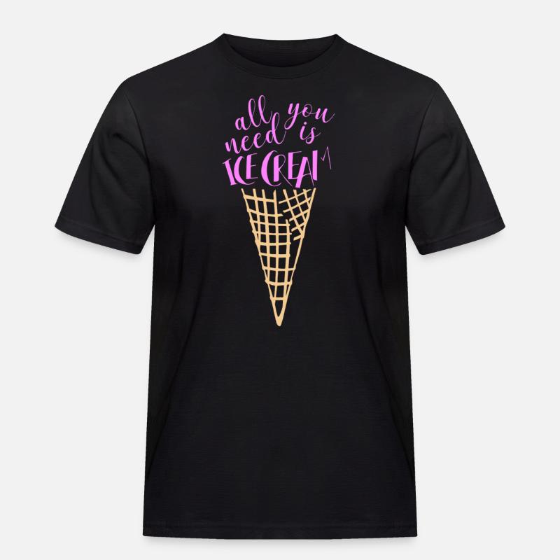 Eis Eiscreme Sommer Geschenkidee - Männer Workwear T-Shirt - Schwarz
