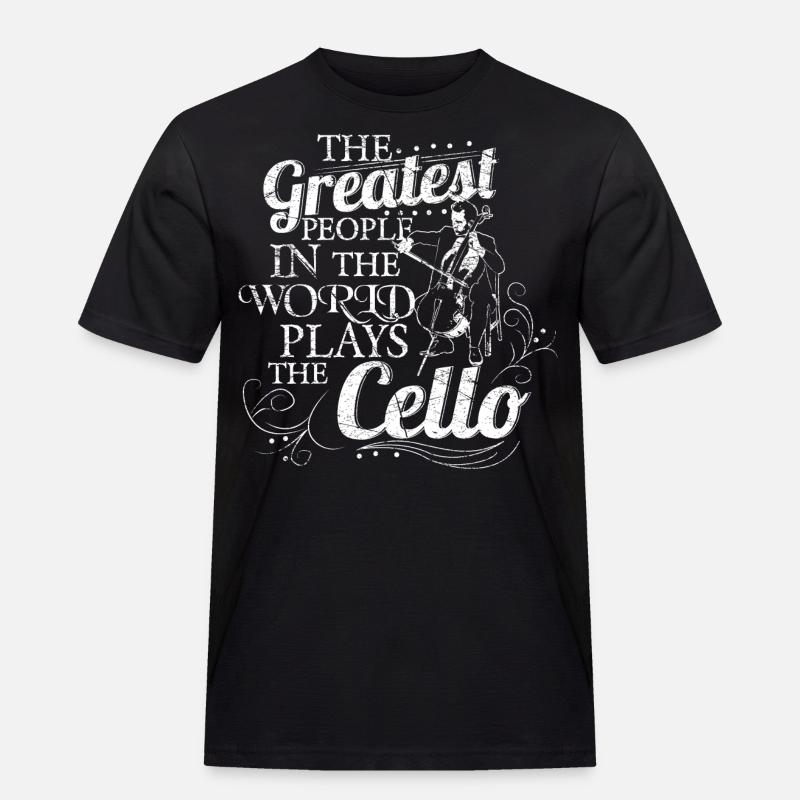 Cello Musik Geschenkidee - Männer Workwear T-Shirt - Schwarz
