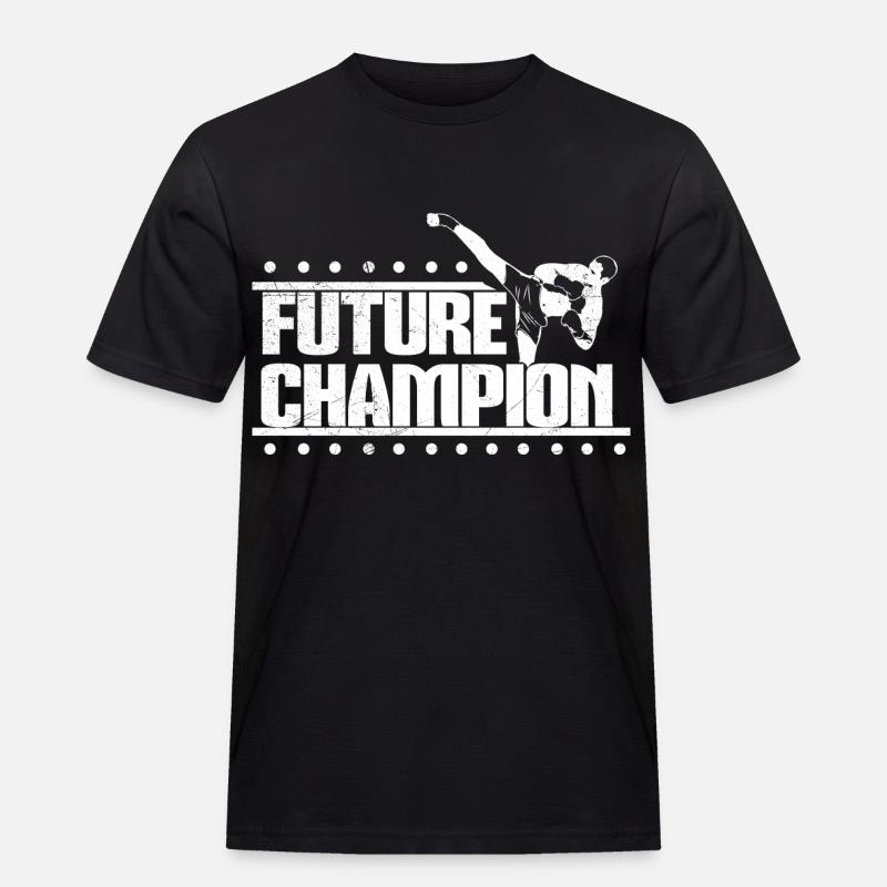 Kickboxen Sport Geschenkidee - Männer Workwear T-Shirt - Schwarz