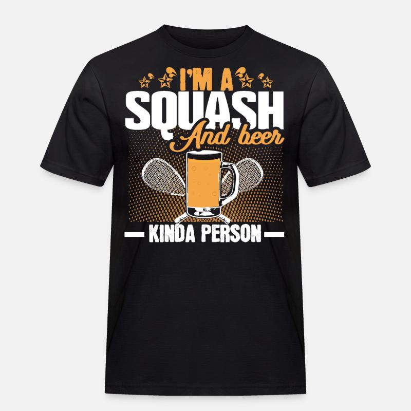 Squash Squashball Turnier - Männer Workwear T-Shirt - Schwarz