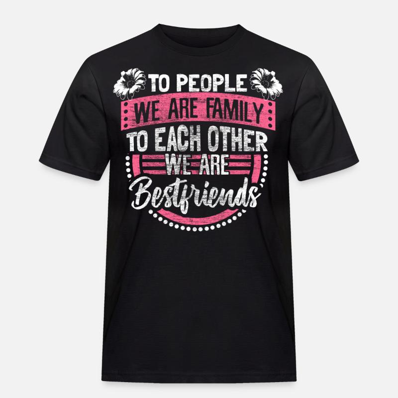 Mutter Tochter Freunde Mutterliebe - Männer Workwear T-Shirt - Schwarz