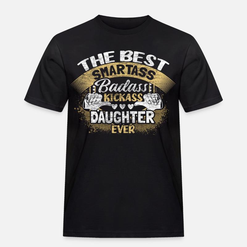 Datter pige - Herre Workwear T-Shirt - sort