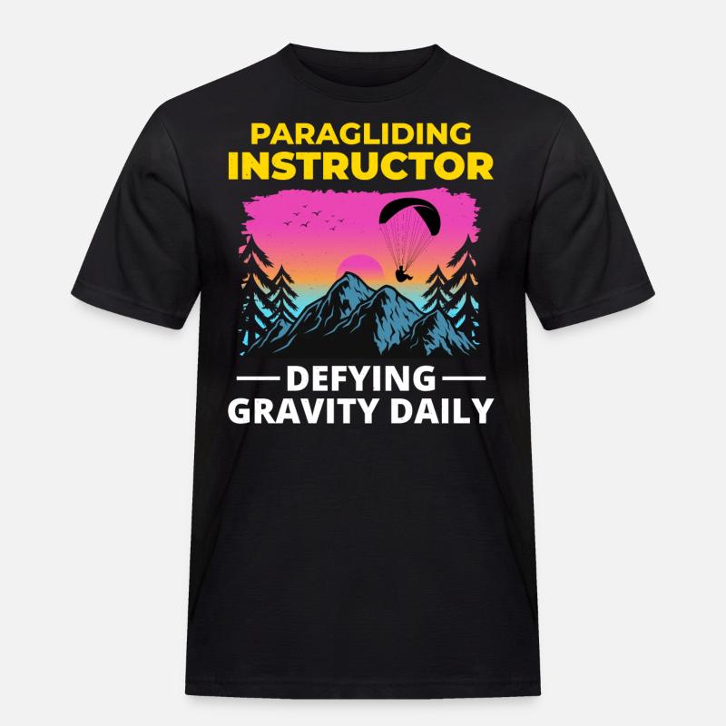 Gleitschirmpilot Gleitschirmlehrer Berge - Männer Workwear T-Shirt - Schwarz