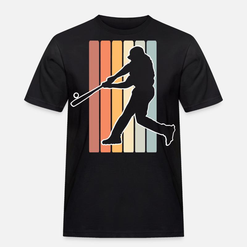 Baseball - Männer Workwear T-Shirt - Schwarz