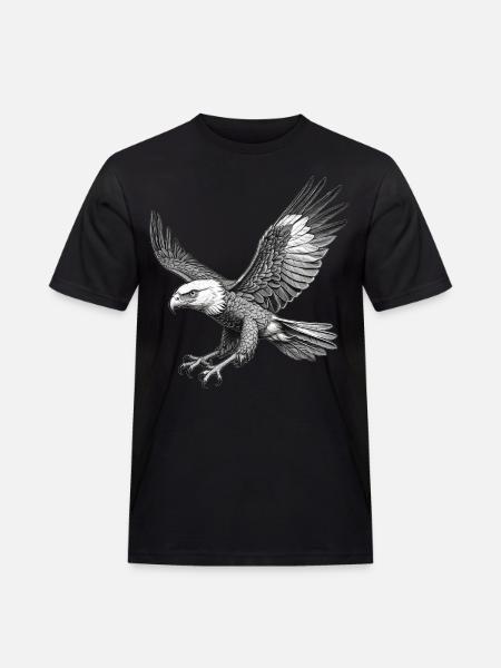Flying Eagle, Graphic - Men's Workwear T-Shirt - black