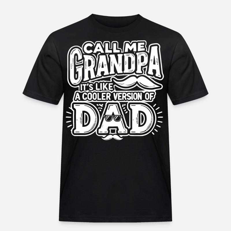 Kühler Opa - Männer Workwear T-Shirt - Schwarz