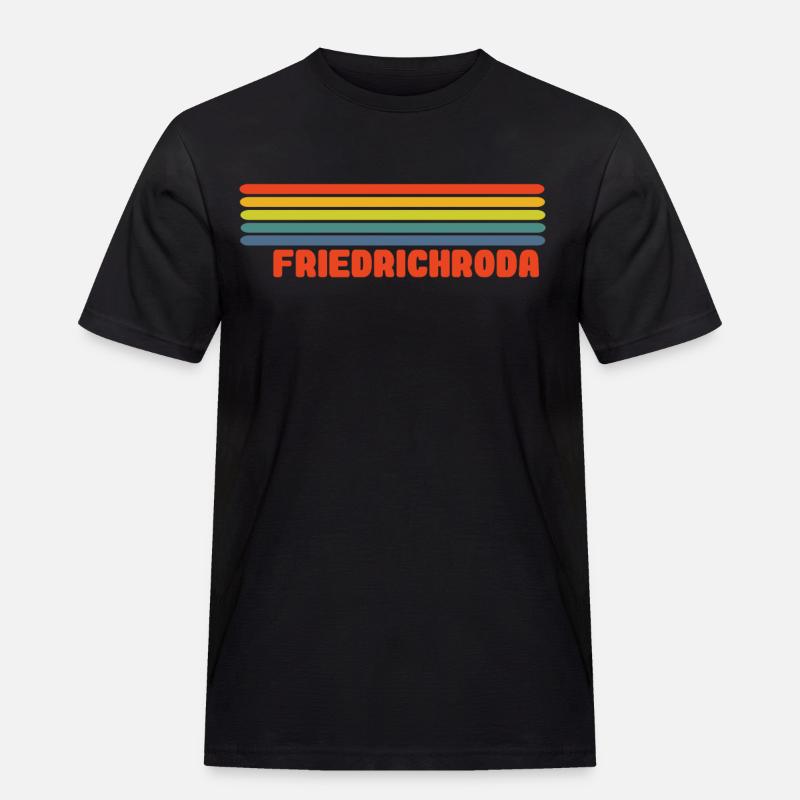Friedrichroda Regenbogen - Männer Workwear T-Shirt - Schwarz
