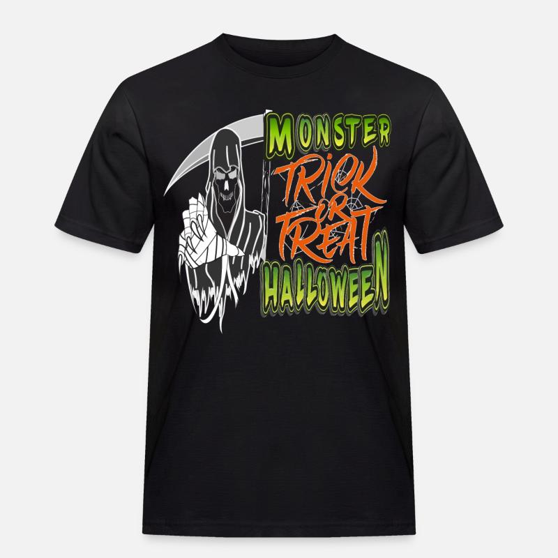 Monster Halloween Süßes oder Saures - Männer Workwear T-Shirt - Schwarz