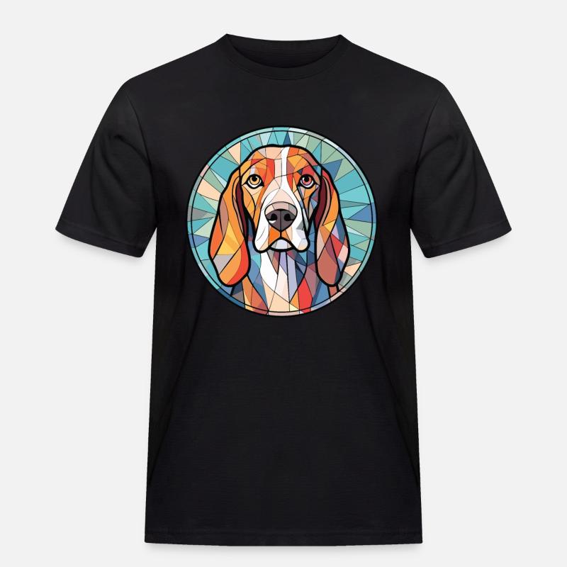 Treeing Walker Coonhound Hunderasse Aquarell - Männer Workwear T-Shirt - Schwarz