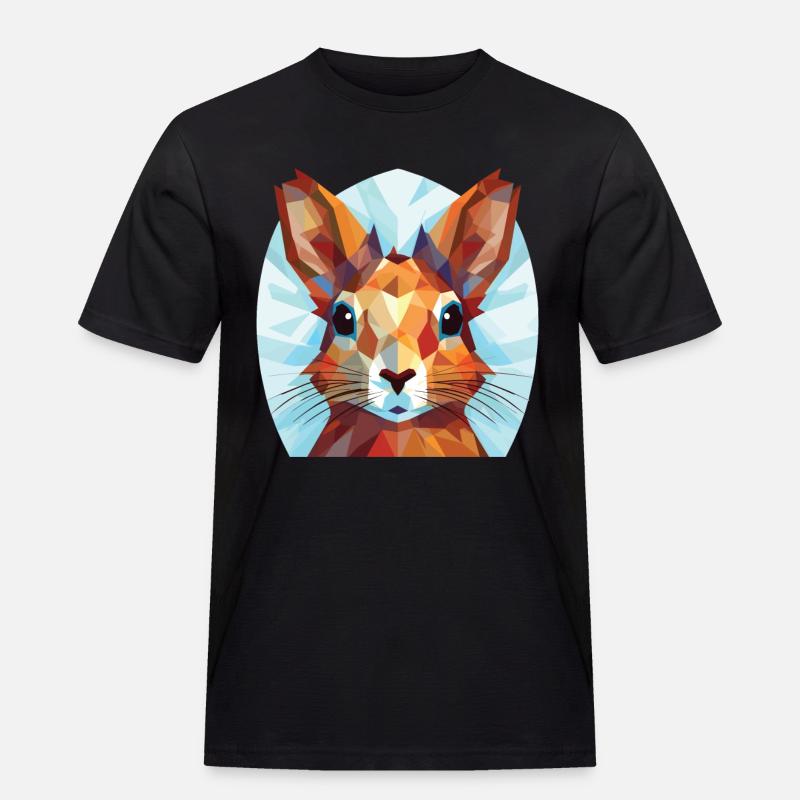 Eichhörnchen bunte Aquarell-Tierillustration - Männer Workwear T-Shirt - Schwarz