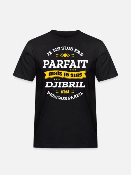 DJIBRIL PARFAIT - PRENOM DJIBRIL - T-shirt Workwear homme - noir