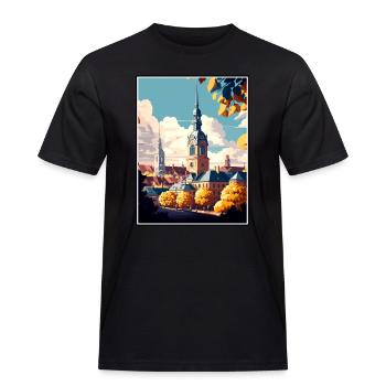 Dortmund Allemagne Vintage voyage affiche Souvenir - T-shirt Workwear homme - noir - Devant - AI Model Male 178 light (178cm)